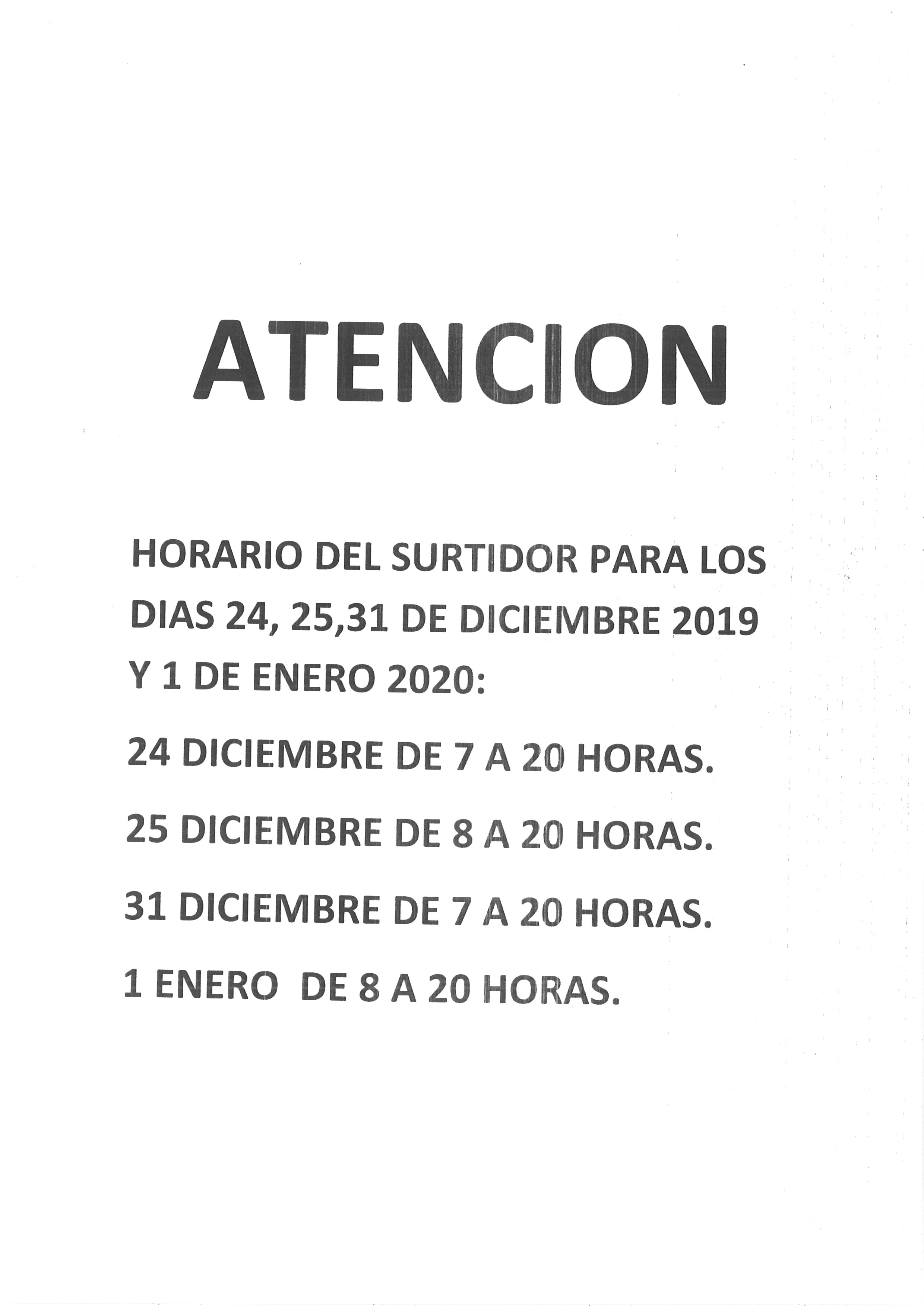 horario surtidor